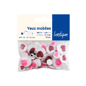 Yeux Mobiles Adhésifs - Cœurs