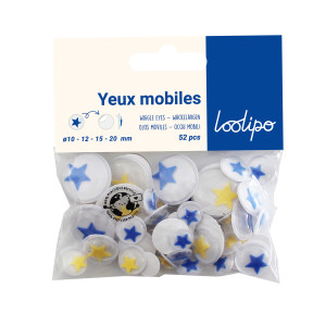 Yeux mobiles adhésifs - Étoiles