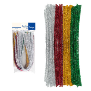 50 CHENILLES MÉTALLISÉES - 9 mm