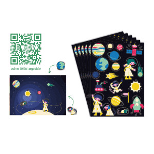 GOMMETTES EN PAPIER - ESPACE