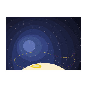 GOMMETTES EN PAPIER - ESPACE