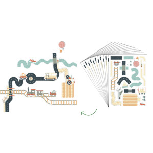 GOMMETTES EN PAPIER - LES TRANSPORTS