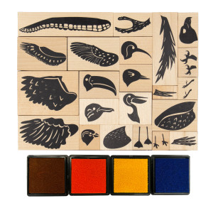 TAMPONS OISEAUX À CRÉER + 4 ENCREURS