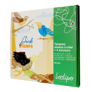 TAMPONS OISEAUX À CRÉER + 4 ENCREURS