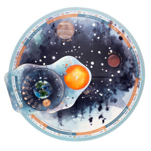 MA ROUE 5 EN 1 SOLEL-TERRE-LUNE - ASTRO TERRA