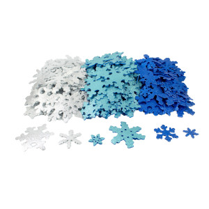 200 Autocollants Flocon De Neige En Mousse à Paillettes - 14-42mm - Pour Déco Noël Et Hiver