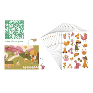 GOMMETTES EN PAPIER - PÂQUES