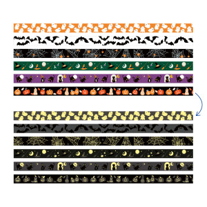 RUBANS ADHÉSIFS PHOSPHORESCENTS - HALLOWEEN