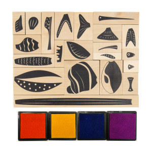 TAMPONS POISSONS À CRÉER + 4 ENCREURS