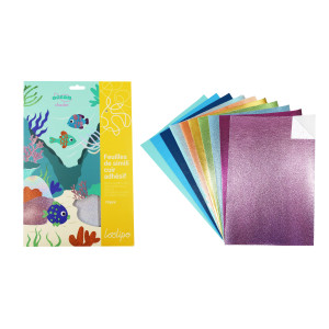 SIMILI CUIR ADHÉSIF 1 MM - OCEAN SHADES