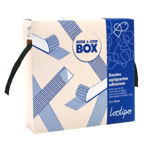 BOÎTE DISTRIBUTRICE DE BANDES AGRIPPANTES ADHÉSIVES NOIRES