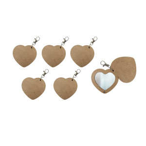 PORTE-CLÉS MIROIR EN BOIS - POCKET LOVE MIRROR