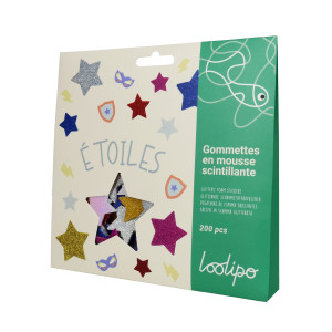 Gommettes En Mousse Pailletée - Étoiles