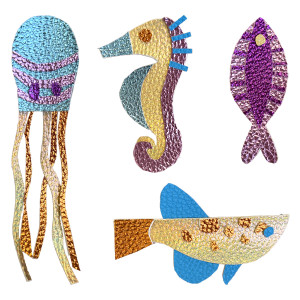 SIMILI CUIR ADHÉSIF 1 MM - OCEAN SHADES