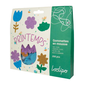 Gommettes En Mousse Pailletée - Printemps