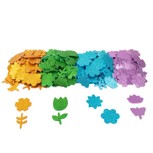 Gommettes En Mousse Pailletée - Printemps