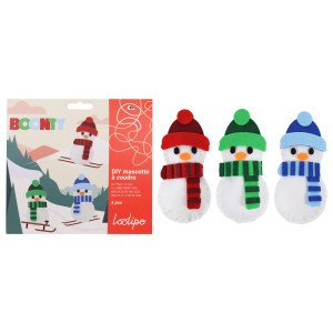 Kit À Coudre En Feutrine 3 Bonhommes De Neige  - Boonty