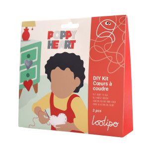 Kit À Coudre En Feutrine 3 Cœurs - Poppy Heart
