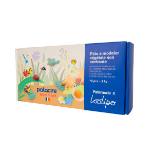 PÂTE À MODELER VÉGÉTALE NON SÉCHANTE - PATA CIRE - 10 COLORIS