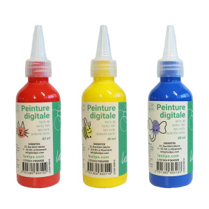 Peinture Digitale Pour Encreur - Pack Rouge, Jaune & Bleu